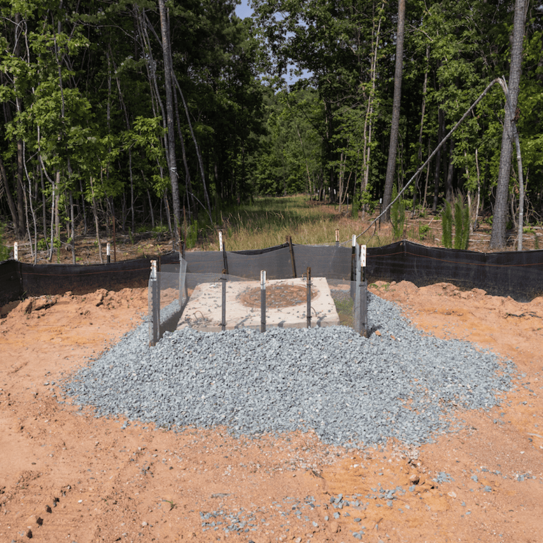 Yard inlet protection with t-posts and mesh