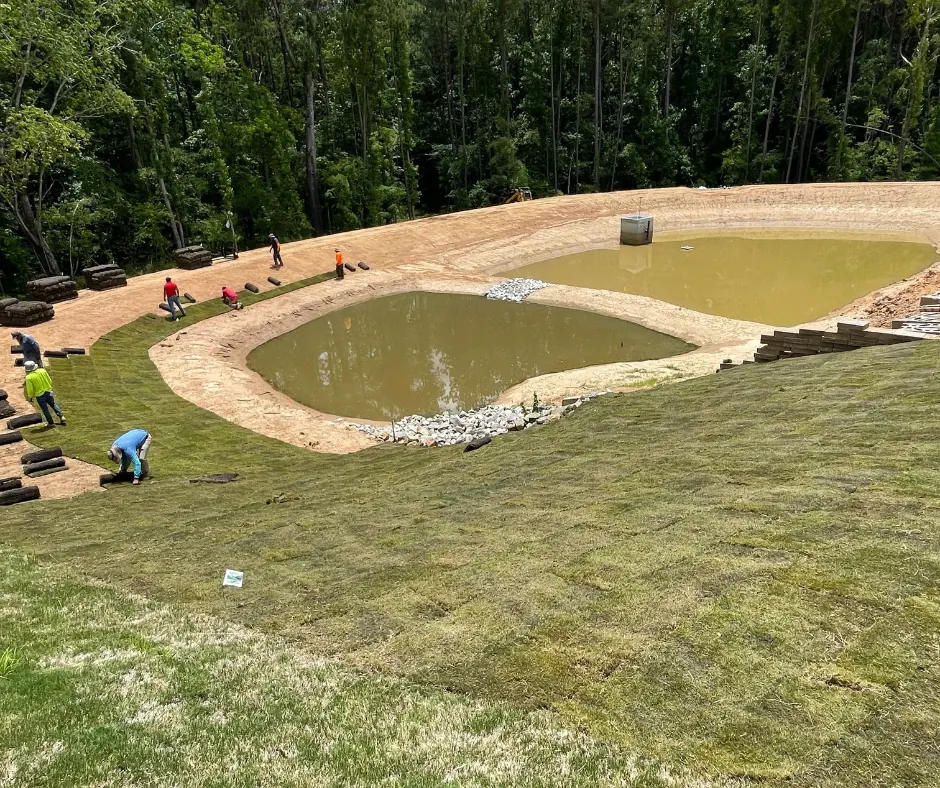 Delcid pond conversion project in North Carolina