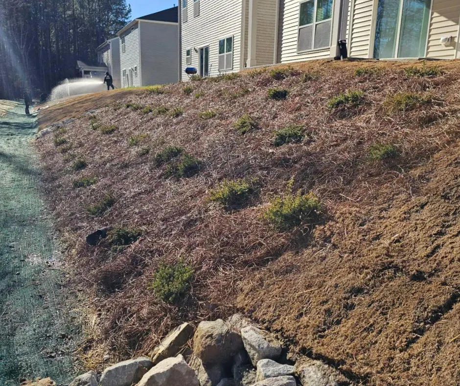 Slope stabilization with matting