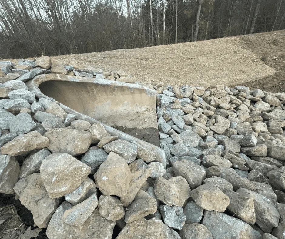 Delcid stone rip-rap dissipater project in North Carolina